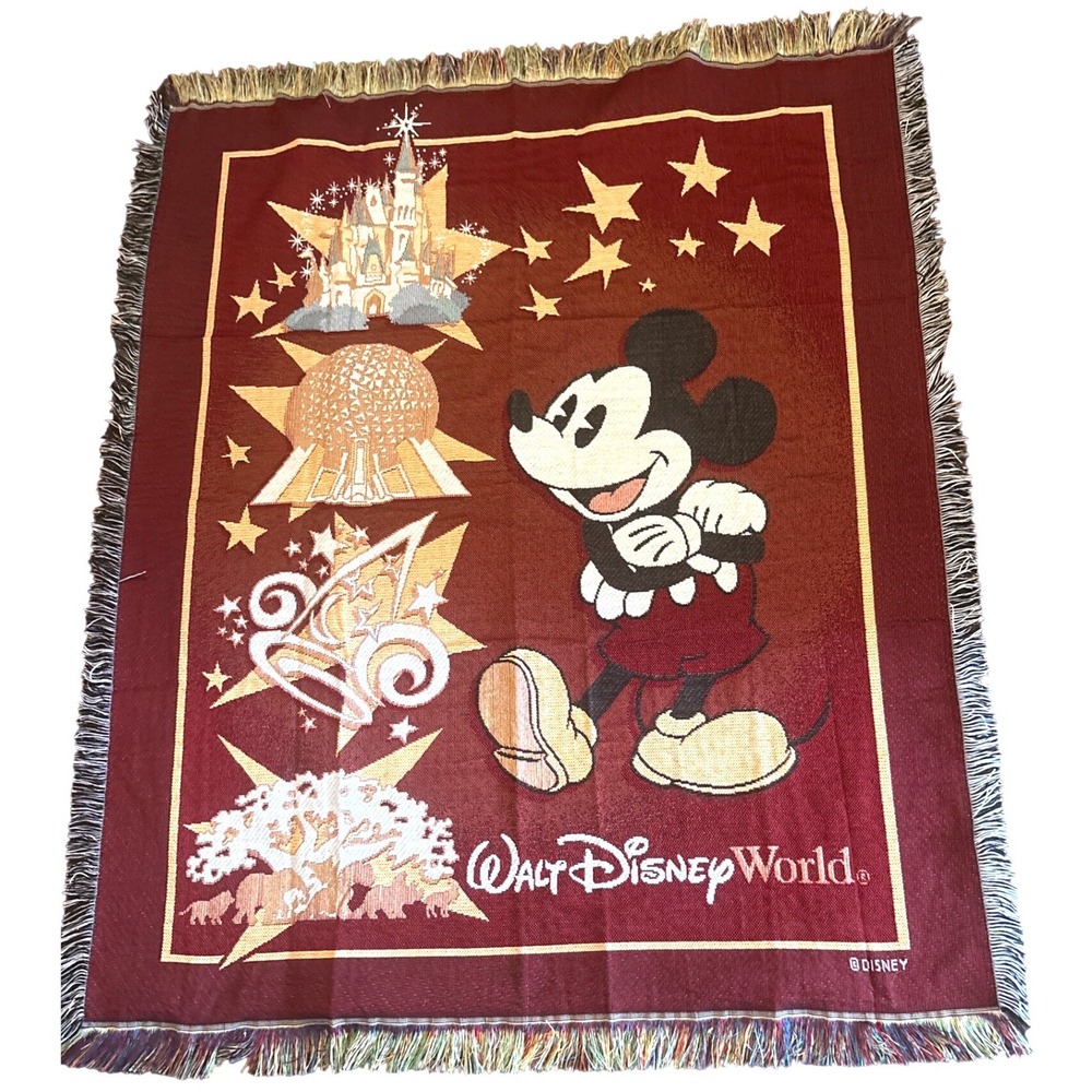Walt Disney World Mickey Mouse‎ Theme Park Cinderella Tapestry Throw Blanket